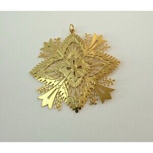 Vtg 1988 Metropolitan Museum of Art Star Ornament Gold Brass-Plated  (Dresser)